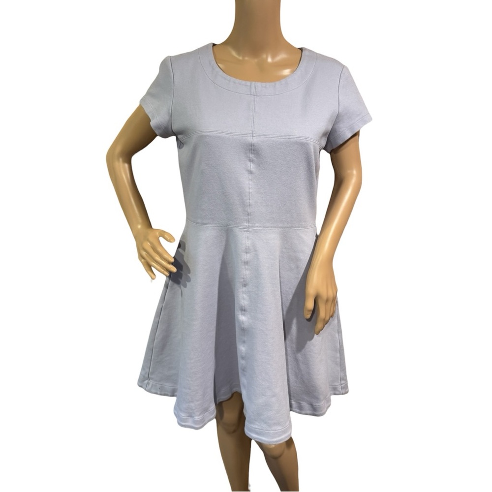Kate Spade Saturday Dress Womens Size L Lavender Short Sleeve Fit & Flare Dress